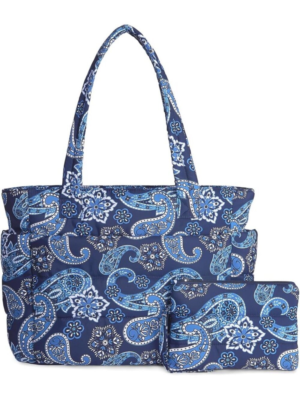 Women's 01 Colourfull Travel lightweight Puffy Tote Handbag Quilted Shoulder Bag
